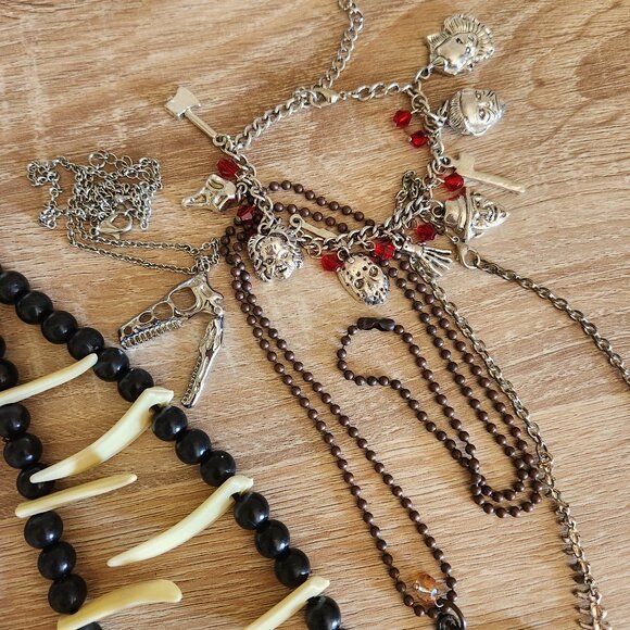 Halloween Horror Dinosaur Bones Pumpkin Spooky Jewelry Lot - Picture 2 of 6